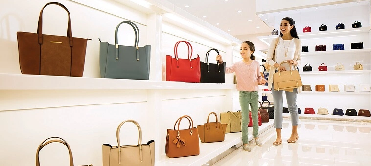 Fashion handbags in Dragon Mart